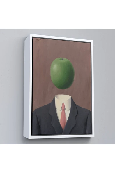 Trezon Ahşap Çerçeveli Rene Magritte - Soyut Sabit Fikir Tablosu-7343 ürün görseli 1