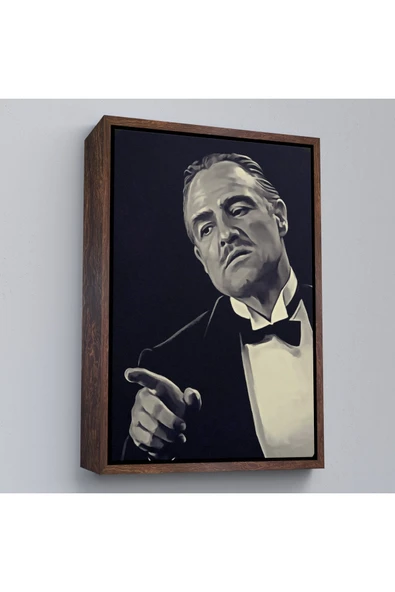 Trezon Ahşap Çerçeveli Godfather Mafya Film Tablo-7716 ürün görseli 1