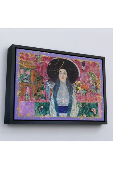Trezon Ahşap Çerçeveli Gustav Klimt - Adele Bloch Tablo-7086 - Resim 4