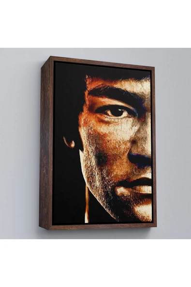 Trezon Ahşap Çerçeveli Bruce Lee Tablosu-7812 ürün görseli 1
