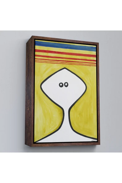 Trezon Ahşap Çerçeveli Alexander Calder - Soyut Kafa Tablosu - Head-7321 ürün görseli 1