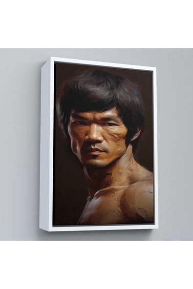 Trezon Ahşap Çerçeveli Bruce Lee Tablosu-7749 - Resim 4