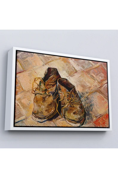 Trezon Ahşap Çerçeveli Vincent Van Gogh - Ayakkabılar Tablo - Shoes-7165 ürün görseli 1