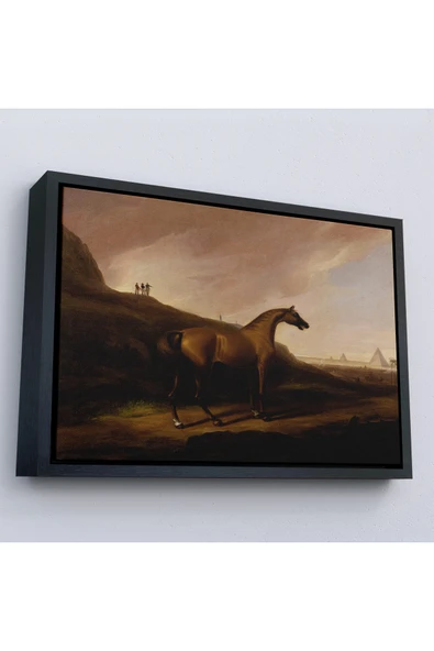 Trezon Ahşap Çerçeveli Alvan Fisher - Napolyon'Un Atı Tablo - Napoleon’S Horse-7100 ürün görseli 1