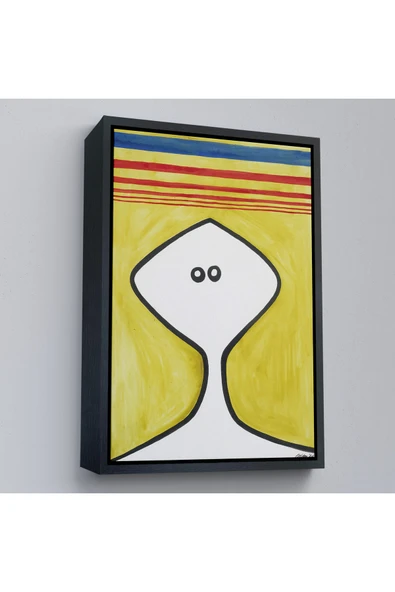 Trezon Ahşap Çerçeveli Alexander Calder - Soyut Kafa Tablosu - Head-7321 ürün görseli 1