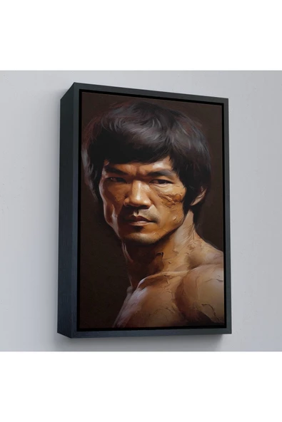 Trezon Ahşap Çerçeveli Bruce Lee Tablosu-7749 ürün görseli 1
