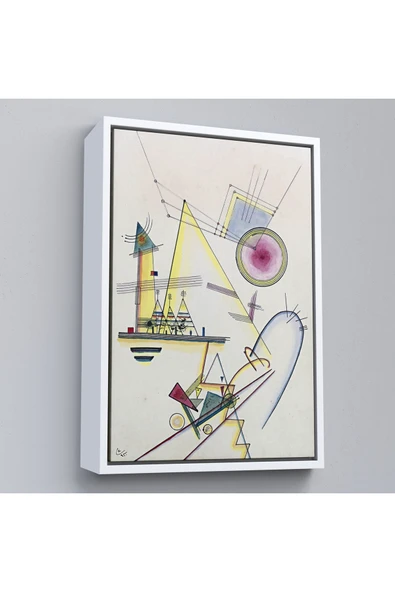 Trezon Ahşap Çerçeveli Wassily Kandinsky - Hassas Ruh Tablosu-7499 ürün görseli 1