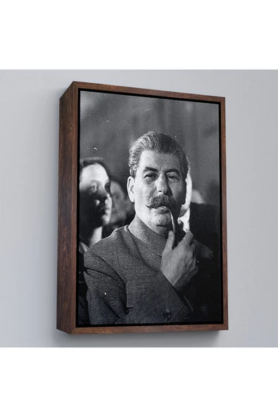 Trezon Ahşap Çerçeveli Joseph Stalin Rusya Ve Sovyetler Birliği Sscb Tablo-7936 ürün görseli 1