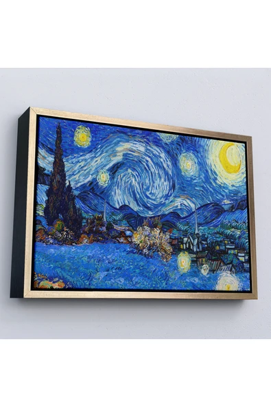 Trezon Ahşap Çerçeveli Vincent Van Gogh - Yıldızlı Geceler Tablo-7151 ürün görseli 1