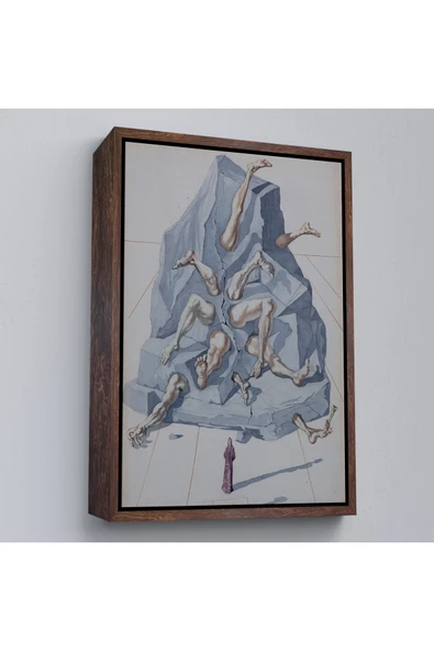 Trezon Ahşap Çerçeveli Salvador Dali - İlahi Komedya Tablosu-7401 ürün görseli 1