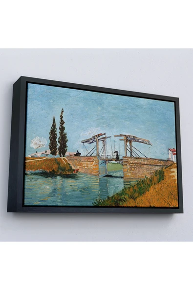 Trezon Ahşap Çerçeveli Vincent Van Gogh Arles'Taki Langlois Köprüsü Tablo - Langlois Bridge At Arles-7171 ürün görseli 1