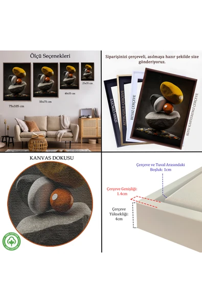Trezon Ahşap Çerçeveli Denge Tablosu-8018 - Resim 5