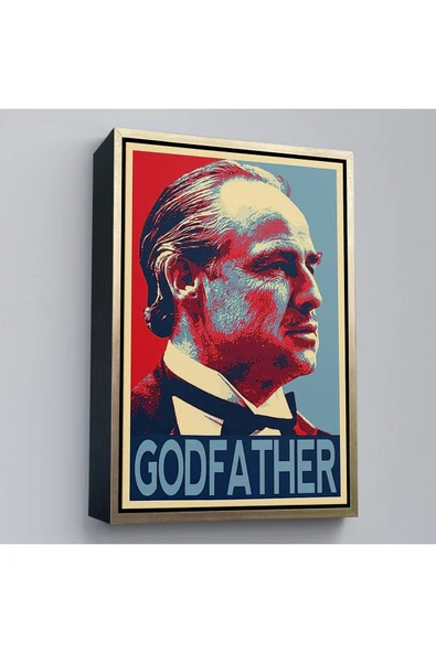 Trezon Ahşap Çerçeveli Godfather Mafya Film Tablo-7813 ürün görseli 1