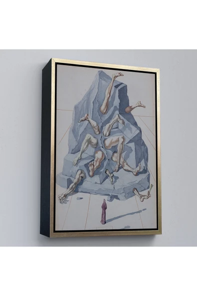 Trezon Ahşap Çerçeveli Salvador Dali - İlahi Komedya Tablosu-7401 ürün görseli 1