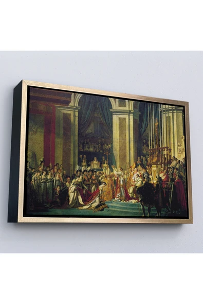 Trezon Ahşap Çerçeveli Jacques-Louis David - Napolyon'Un Taç Giyme Töreni Tablo-7082 ürün görseli 1
