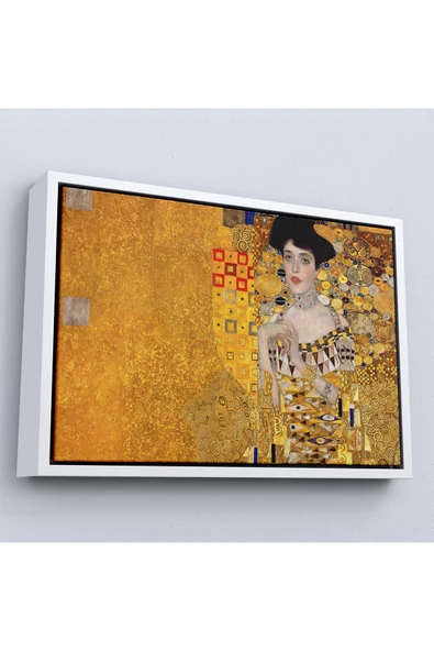 Trezon Ahşap Çerçeveli Gustav Klimt - Altınlı Kadın Tablosu - The 'Woman İn Gold'-7088 ürün görseli 1