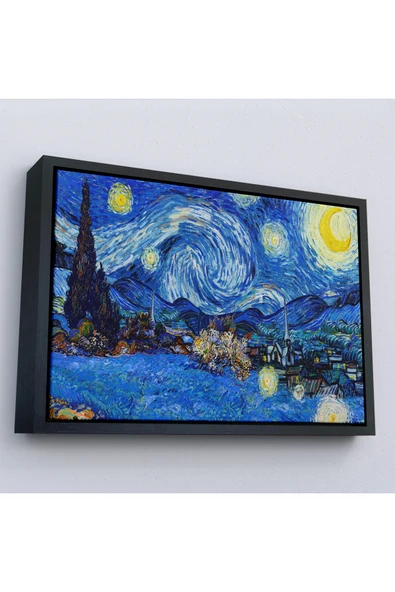 Trezon Ahşap Çerçeveli Vincent Van Gogh - Yıldızlı Geceler Tablo-7151 ürün görseli 1