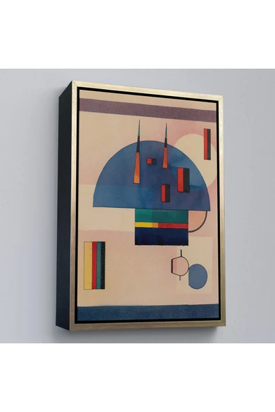 Trezon Ahşap Çerçeveli Vasiliy Kandinsky - Sakin Tablosu-7486 ürün görseli 1