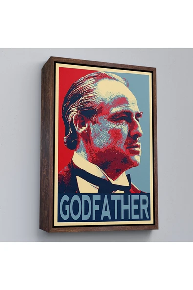 Trezon Ahşap Çerçeveli Godfather Mafya Film Tablo-7813 ürün görseli 1