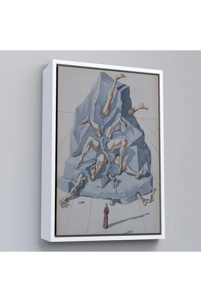 Trezon Ahşap Çerçeveli Salvador Dali - İlahi Komedya Tablosu-7401 ürün görseli 1