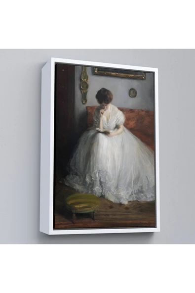 Trezon Ahşap Çerçeveli Jacques-Émile Blanche - Lucie Reading Tablosu-8041 ürün görseli 1