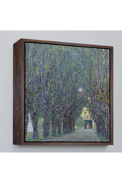 Trezon Ahşap Çerçeveli Allee At Schloss Kammer, Gustav Klimt Tablosu-8342 ürün görseli 1