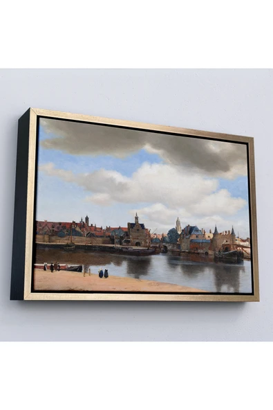 Trezon Ahşap Çerçeveli Johannes Vermeer - Delft Manzarası Tablı - View Of Delft-7178 ürün görseli 1