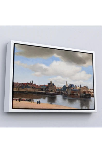 Trezon Ahşap Çerçeveli Johannes Vermeer - Delft Manzarası Tablı - View Of Delft-7178 ürün görseli 1