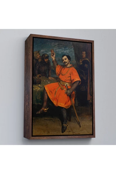 Trezon Ahşap Çerçeveli Gustave Courbet - Louis Gueymard Şeytan Robert Rolünde Tablo-7356 ürün görseli 1