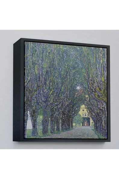 Trezon Ahşap Çerçeveli Allee At Schloss Kammer, Gustav Klimt Tablosu-8342 ürün görseli 1