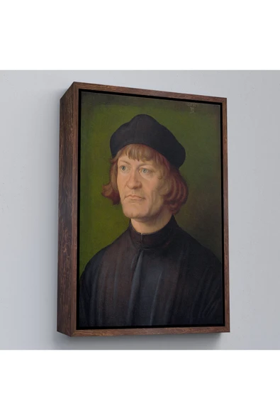 Trezon Ahşap Çerçeveli Albrecht Dürer - Bir Din Adamı Portresi Tablo - Bildnis Eines Geistlichen-8081 ürün görseli 1