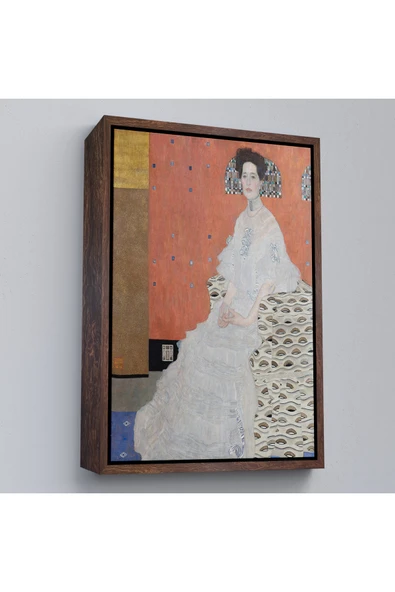 Trezon Ahşap Çerçeveli Gustav Klimt - Fritza Riedler'İn Portre Tablo-7306 ürün görseli 1