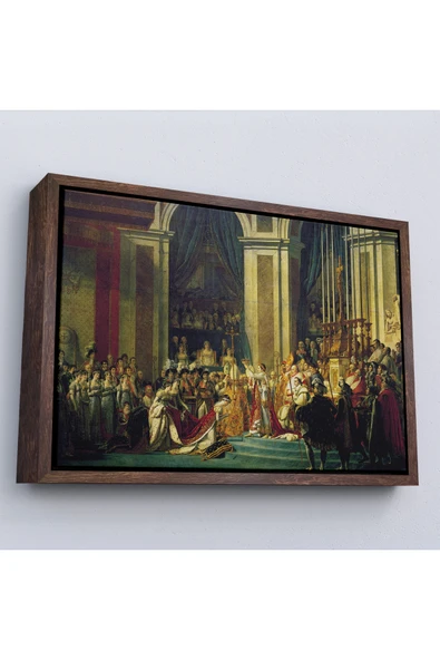 Trezon Ahşap Çerçeveli Jacques-Louis David - Napolyon'Un Taç Giyme Töreni Tablo-7082 ürün görseli 1