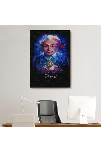 Trezon Albert Einstein E=mc2 Kanvas Tablo, Matematik Öğretmeninin Hediyesi-5244 - Resim 7