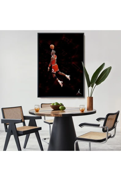 Trezon Ahşap Çerçeveli Michael Jordan Tablo-7751 - Resim 8