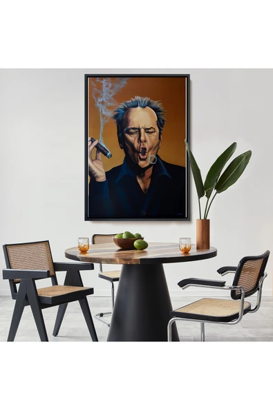 Trezon Ahşap Çerçeveli Jack Nicholson Tablosu-7935 - Resim 8