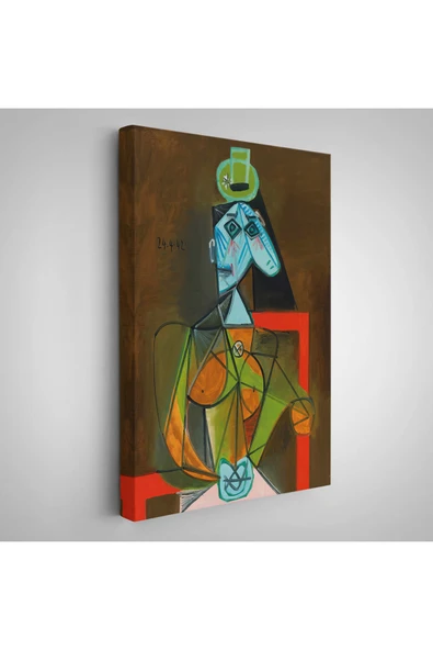 Trezon Ahşap Çerçeveli Pablo Picasso - Dora Maar'In En Güzel Asil Tablosu-7297 ürün görseli 1