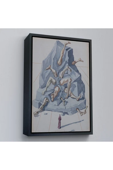 Trezon Ahşap Çerçeveli Salvador Dali - İlahi Komedya Tablosu-7401 ürün görseli 1