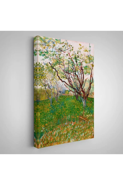 Trezon Ahşap Çerçeveli Vincent Van Gogh - Meyve Çiçekleri Tablosu-7450 ürün görseli 1