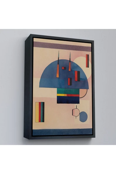 Trezon Ahşap Çerçeveli Vasiliy Kandinsky - Sakin Tablosu-7486 ürün görseli 1