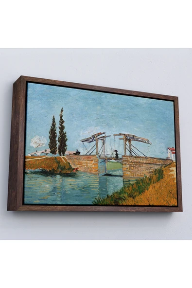 Trezon Ahşap Çerçeveli Vincent Van Gogh Arles'Taki Langlois Köprüsü Tablo - Langlois Bridge At Arles-7171 ürün görseli 1