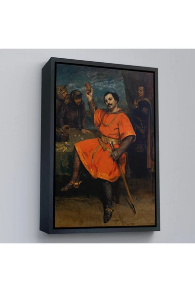 Trezon Ahşap Çerçeveli Gustave Courbet - Louis Gueymard Şeytan Robert Rolünde Tablo-7356 ürün görseli 1
