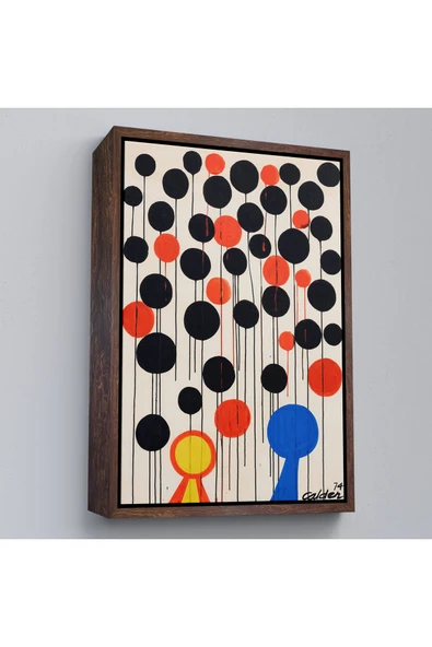 Trezon Ahşap Çerçeveli Alexander Calder - Envol Tablo-7291 ürün görseli 1