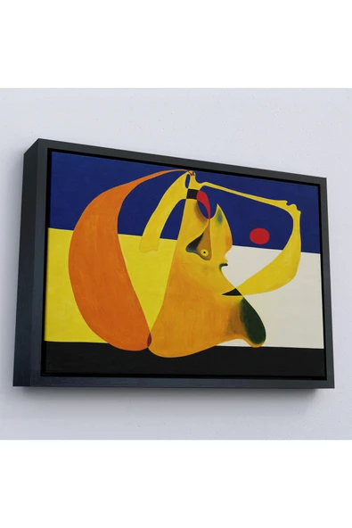 Trezon Ahşap Çerçeveli Joan Miro Spanish - Kalem Tablosu-7055 ürün görseli 1