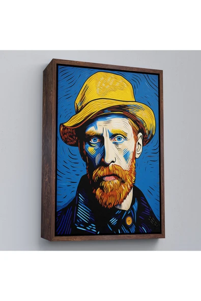 Trezon Ahşap Çerçeveli Vincent Van Gogh Portre Tablosu-7752 ürün görseli 1