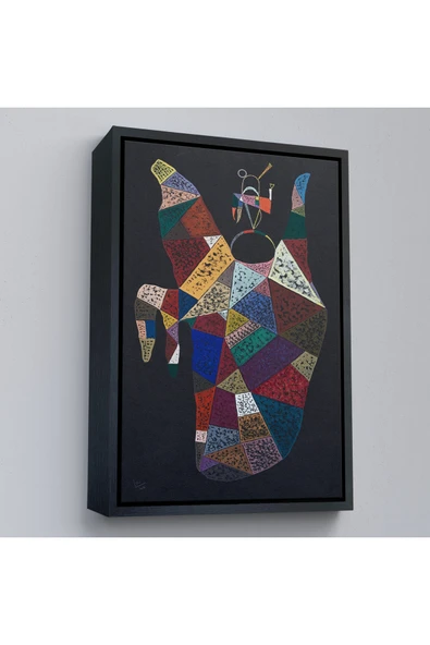 Trezon Ahşap Çerçeveli Wassily Kandinsky - İdam Edilen Ohne Titel Tablo-7497 ürün görseli 1