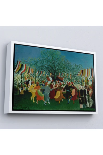 Trezon Ahşap Çerçeveli Henri Rousseau Bağımsızlığın 100. Yıl Kutlamaları Tablo-7043 ürün görseli 1