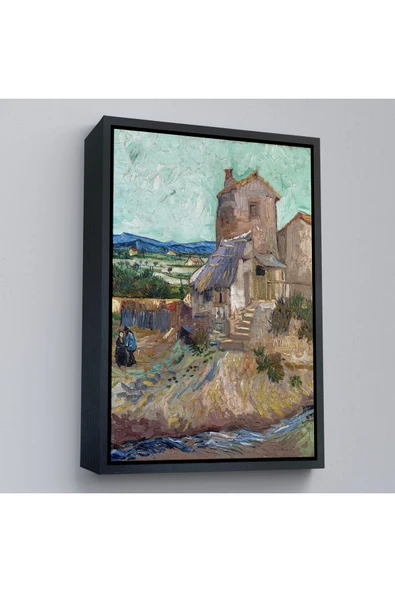 Trezon Ahşap Çerçeveli Vincent Van Gogh - Crau'Nun Evi Tablo-7478 ürün görseli 1
