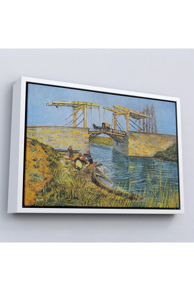 Trezon Ahşap Çerçeveli Vincent Willem Van Gogh - Arles Köprüsü Tablo - Bridge At Arles-7154 ürün görseli 1