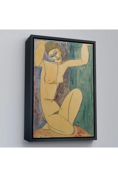 Trezon Ahşap Çerçeveli Amedeo Modigliani - Cariatide Tablo-8089 ürün görseli 1